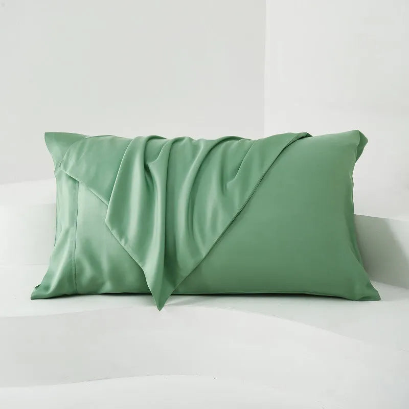 Pair of bamboo fiber satin pillowcases 50x77cm in modern simplicity style