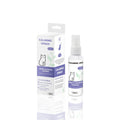Purple 60ml pet calming spray bottle with organic oil formula for cats and dogs, TPR material