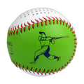 Baseball Home Bluetooth Speaker in white with orange stitching, compact wireless speaker with USB charging port