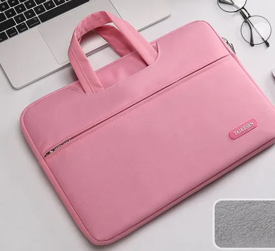 Oxford cloth laptop bag for 15.6 inch laptop in black with zipper closure and computer pocket