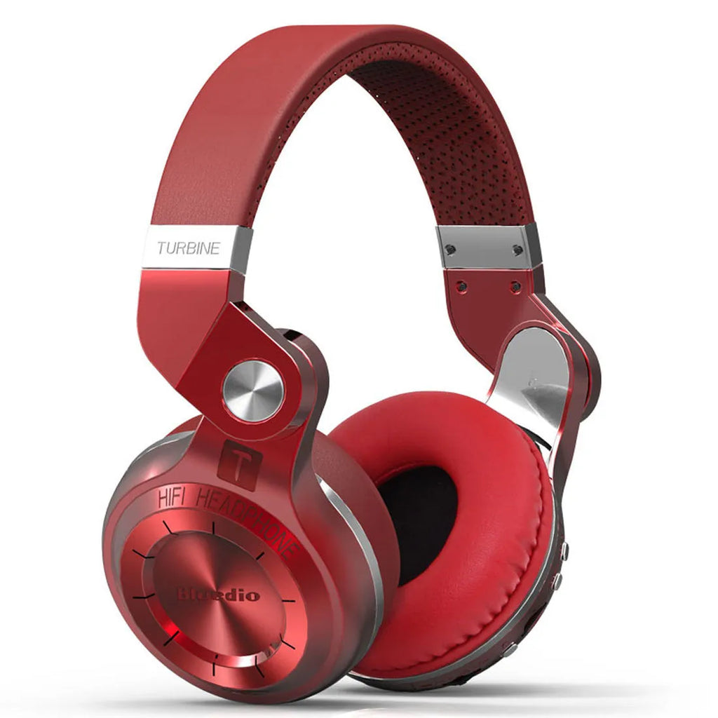 Black wireless Bluetooth headset with adjustable headband and over-ear cups on a grey background.