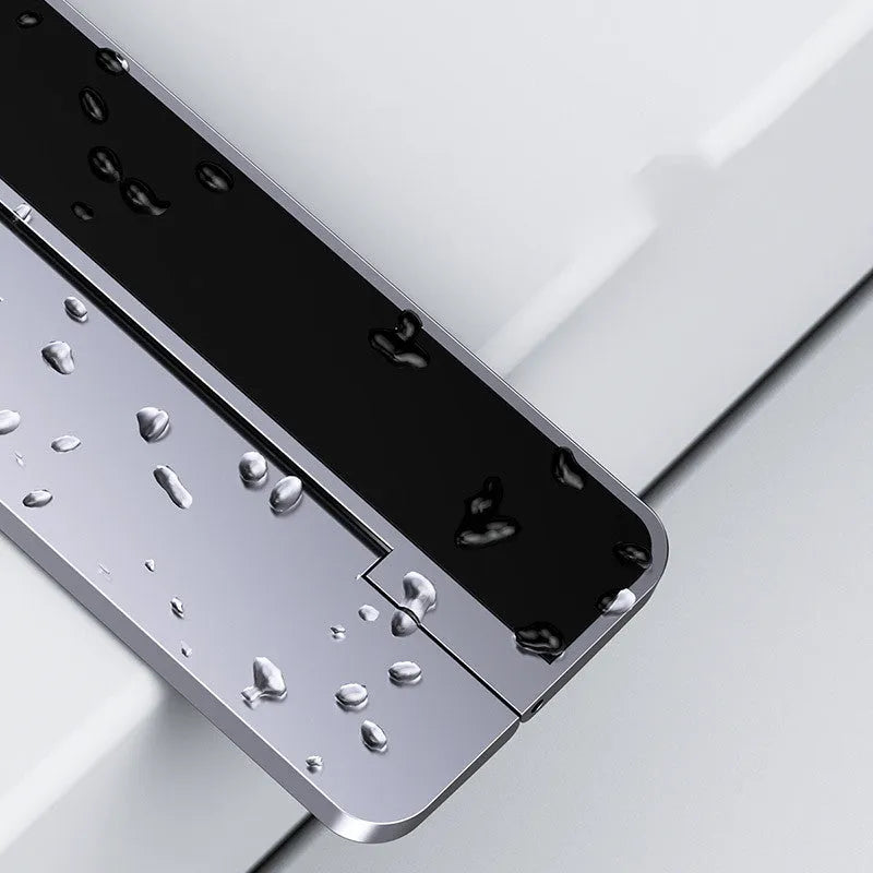 Foldable aluminium alloy computer stand, 227mm x 50mm x 3mm, in deep space grey or temperament silver.