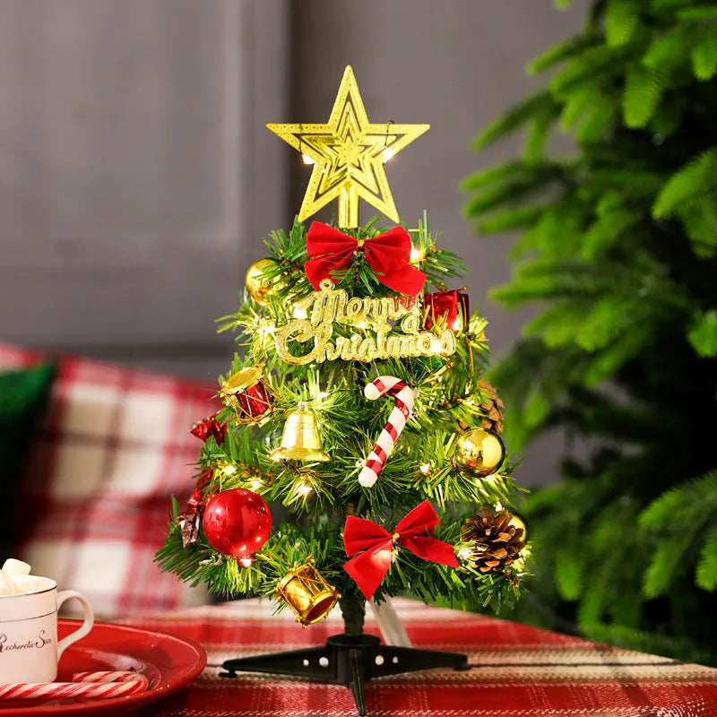 30cm mini Christmas tree made from PVC, available in colour A or B, shown as a tabletop Christmas decoration