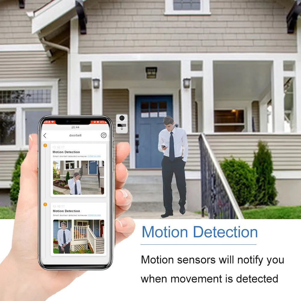 1080P video intercom doorbell system with 10-inch indoor display monitor and outdoor camera unit