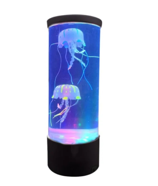 Large black plastic jellyfish lamp with USB charging and remote control