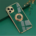 Flexible TPU silicone phone case for iPhone on a table, shown in milk tea colour.