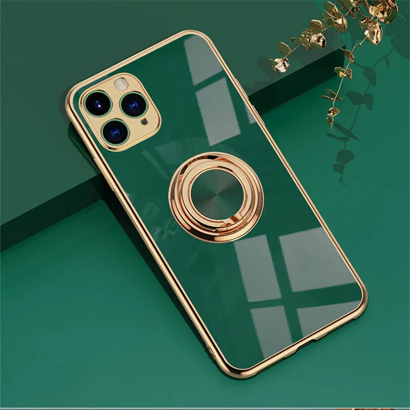 Flexible TPU silicone phone case for iPhone on a table, shown in milk tea colour.