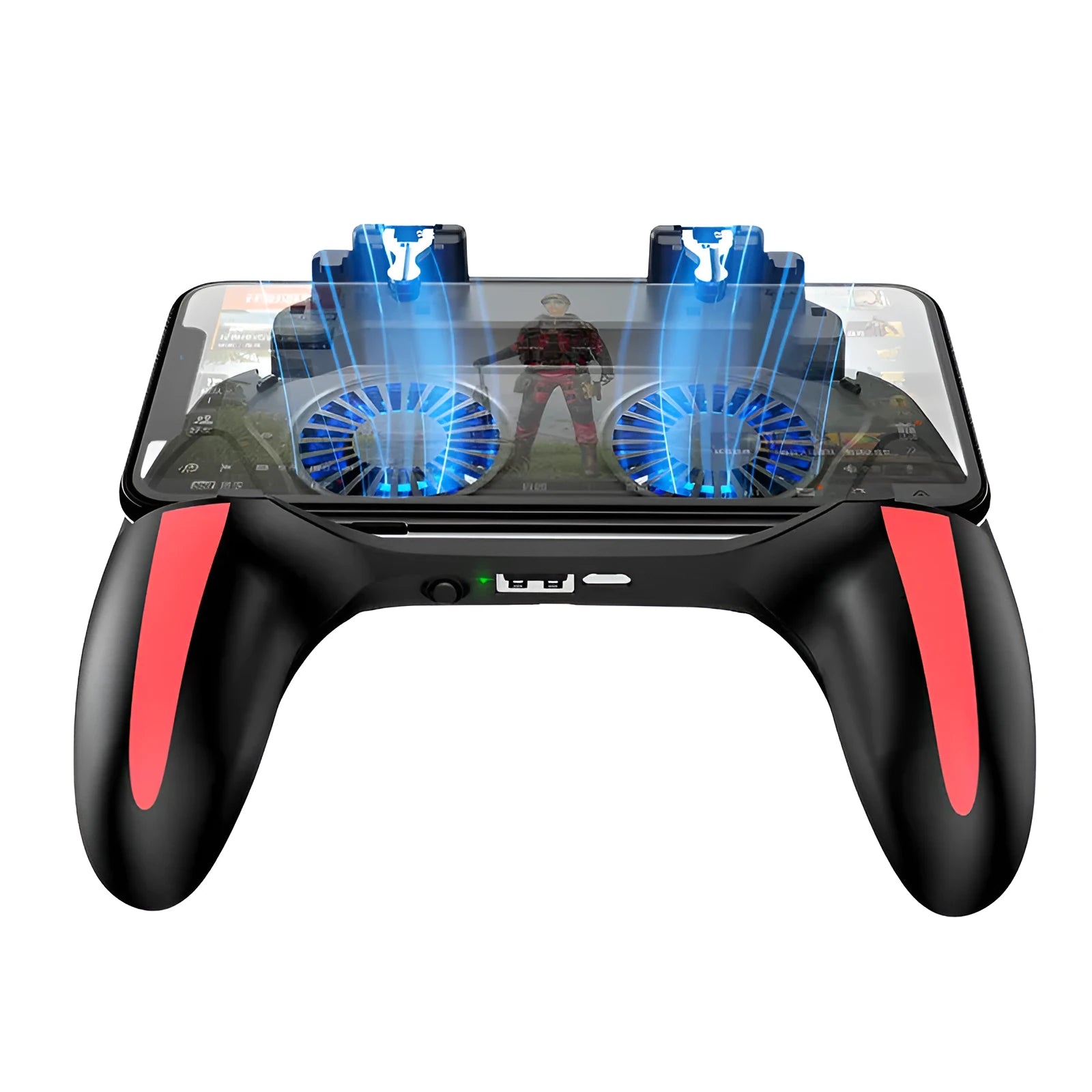 H10 mobile game cooling controller with touch screen for smartphones between 4.7 and 6.5 inches