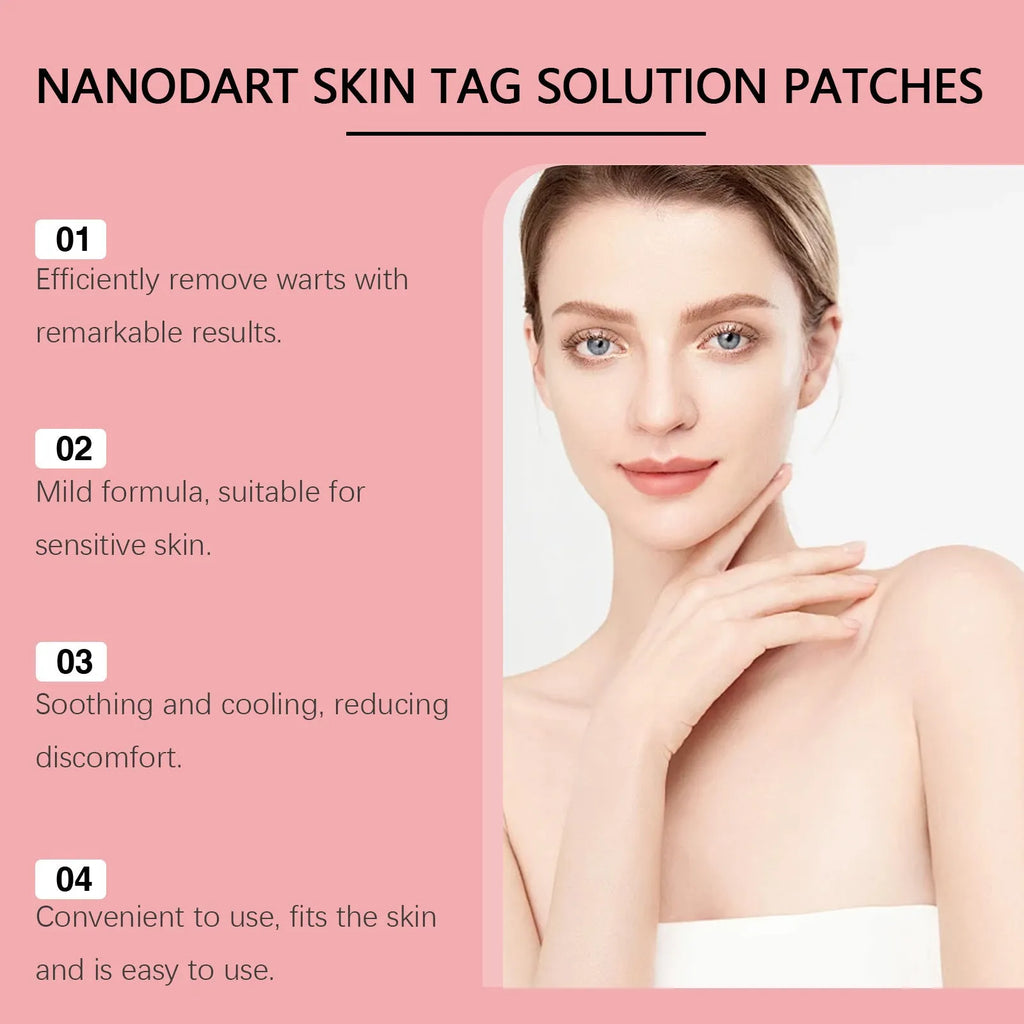 Skin wart invisible repair patch set with 144 clear patches and one microneedle patch