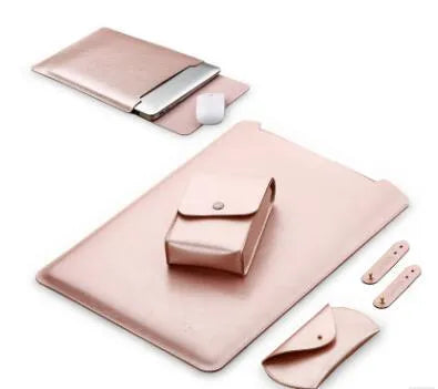 Microfibre leather laptop sleeve for MacBook Air and Pro in 11, 12, and 13 inch sizes with colour options