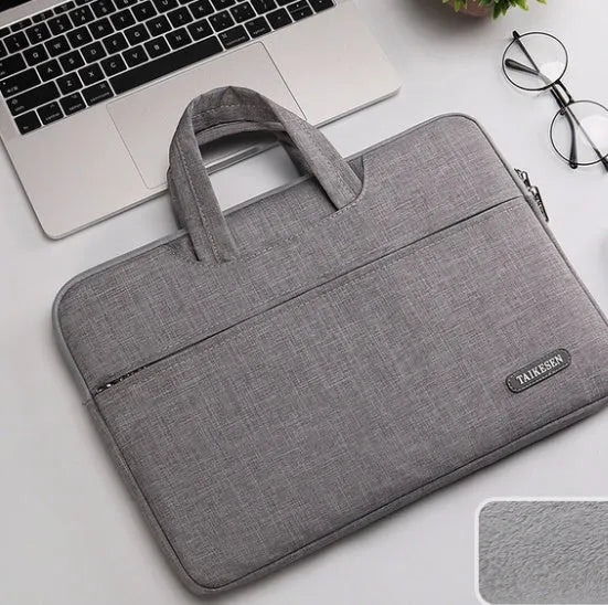 Oxford cloth laptop bag for 15.6 inch laptop in black with zipper closure and computer pocket