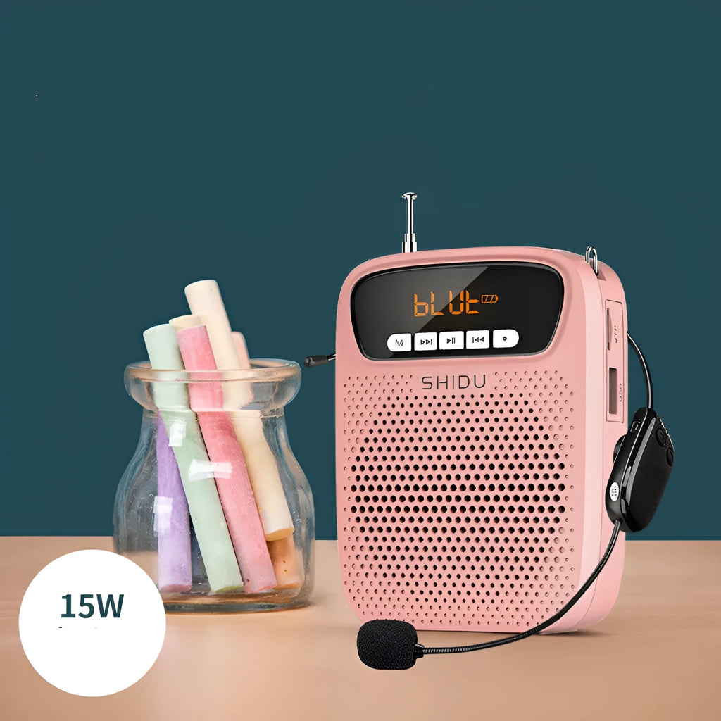 S278 Bee Loudspeaker wireless Bluetooth microphone speaker in Classic Black with telescopic antenna and microphone