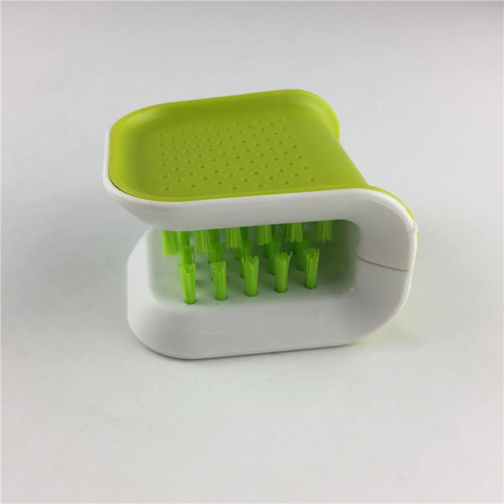 U-shaped ABS plastic knife and cutlery cleaner brush in kitchen setting