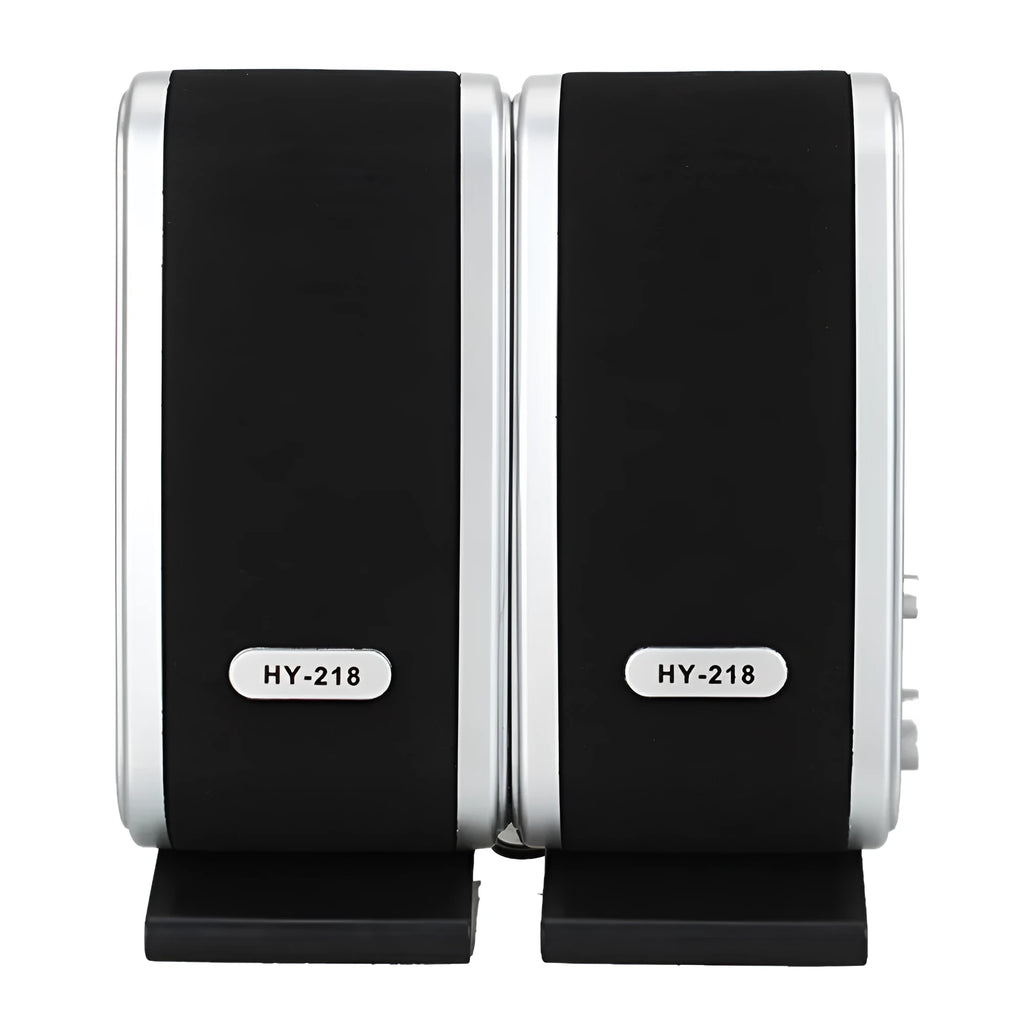 Black mini USB notebook speaker for computer audio enhancement with dual 3W output