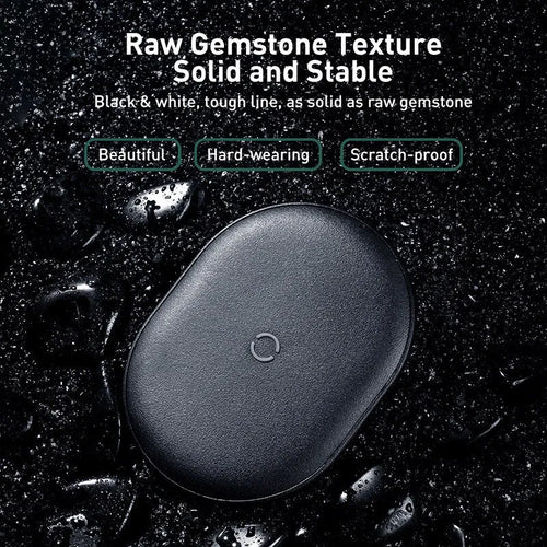 Baseus rough 15W wireless charging pad in black colour with Type-C port