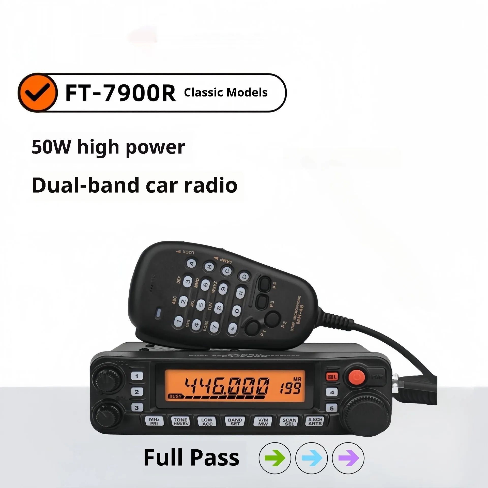 Car tour walkie-talkie with universal clamp mount and anti-interference function for convoy communication