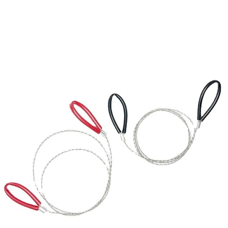 German stainless steel survival wire saw in hand leather case with 70cm length