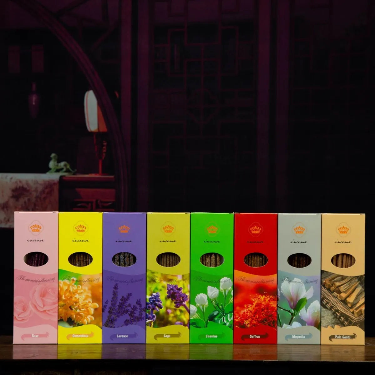 Handmade Argentine Hand Rub Petals stick incense aromatherapy set with ten sticks and a box.