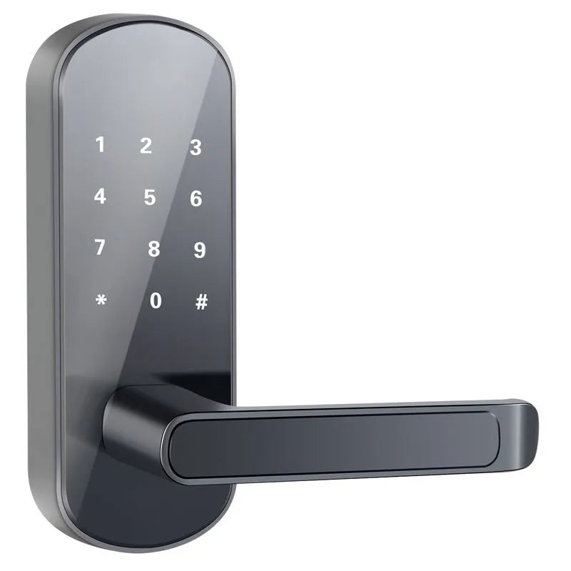 Smart Bluetooth fingerprint lock in black or silver for doors with 200 fingerprint capacity