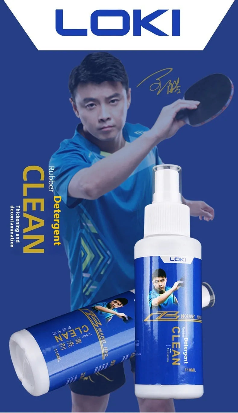 110ml table tennis bat rubber cleaner bottle with sponge applicator for racket maintenance