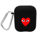 Black and Pink PC plastic protective back covers for Apple AirPods cases with decorative style designs.