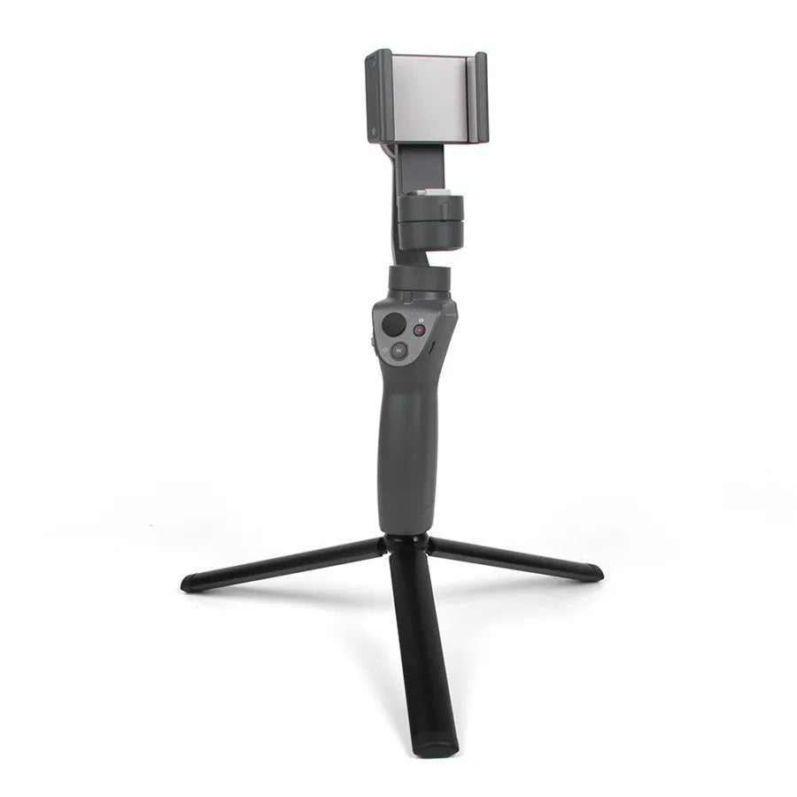 Black aluminium mobile phone tripod handheld stabilizer with PTZ head for smartphones