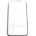 White smart handheld projector with Android system, DLP technology, wireless projection capability, placed on a table