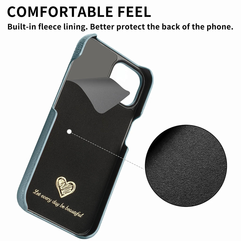 PU leather litchi grain phone case in matcha green for Apple iPhone protective cover