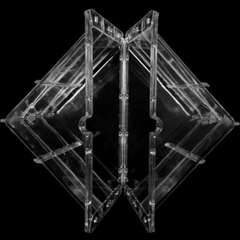 Square-shaped clear plastic watermelon growth mold for shaping fruit, shown at 13cm dimensions.