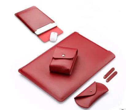 Microfibre leather laptop sleeve for MacBook Air and Pro in 11, 12, and 13 inch sizes with colour options
