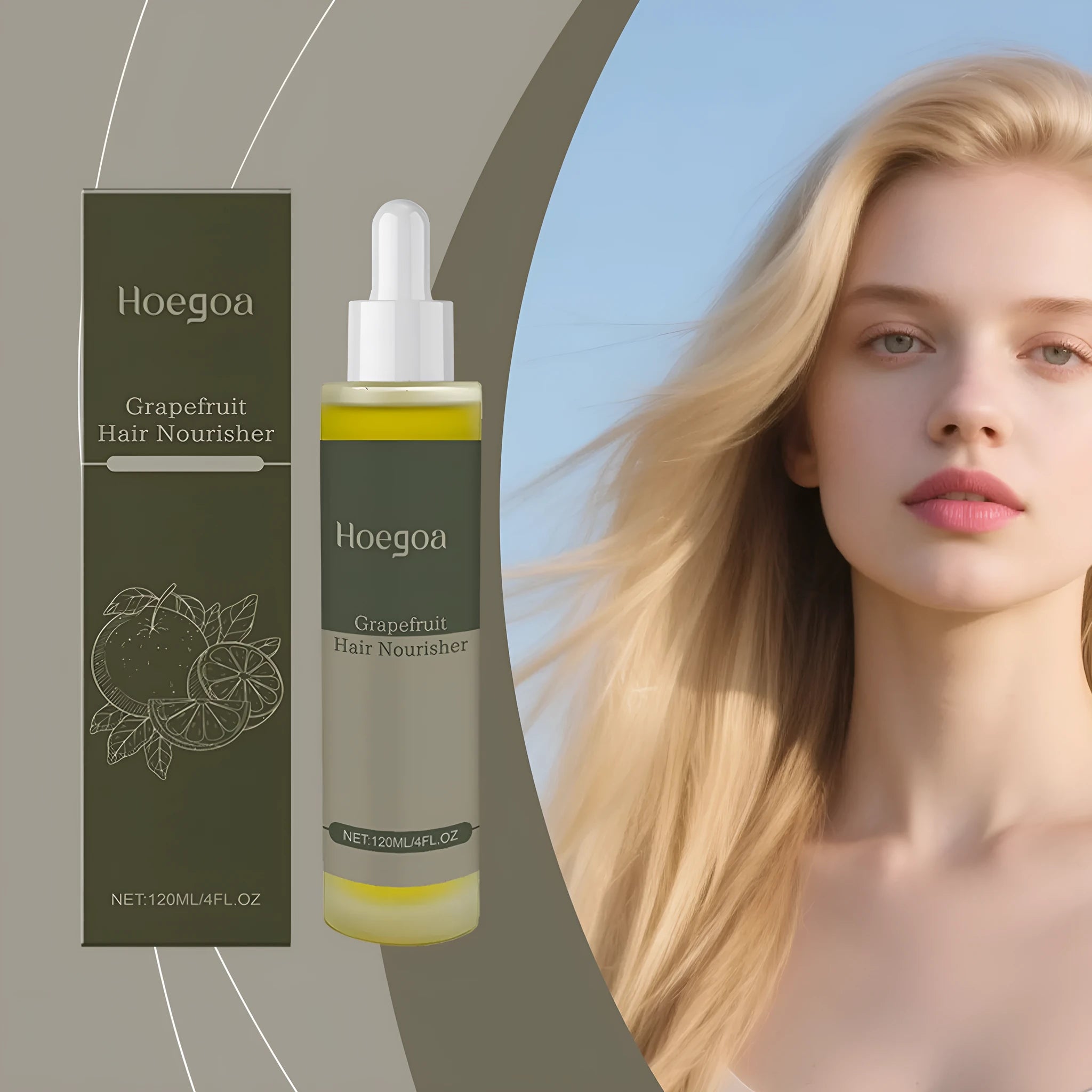 120ml bottle of grapefruit and rosemary hair conditioner for dry hair.