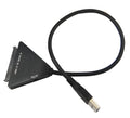 Black USB 3.0 to SATA 7+15 pin adapter cable for connecting hard drives to computers