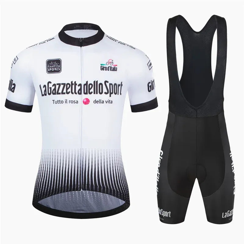 Cycling short sleeve suit in breathable polyester fabric for summer road biking