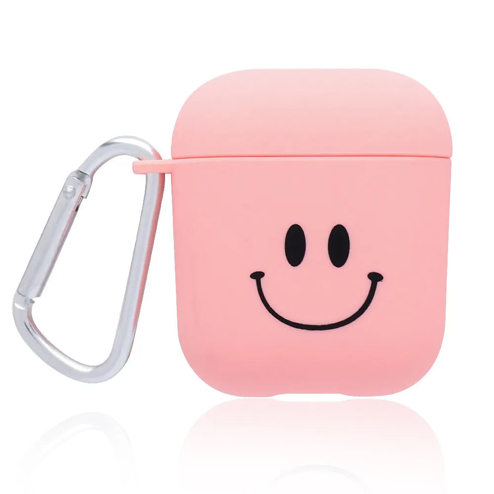 Black and Pink PC plastic protective back covers for Apple AirPods cases with decorative style designs.