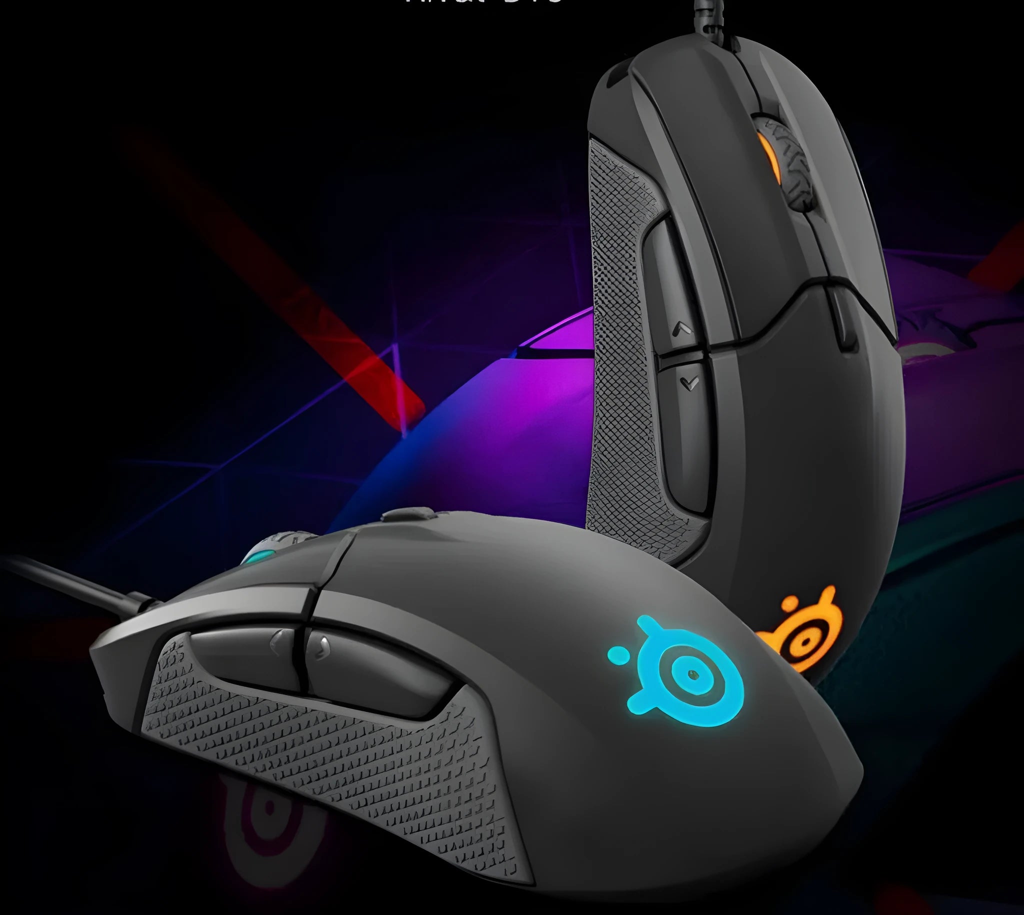 Black wired mechanical gaming mouse with ergonomic design USB interface