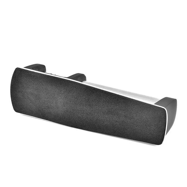 Black multi-purpose kitchen sharpener with stainless steel holes for knives, scissors, and screwdrivers on a non-slip ABS plastic body.