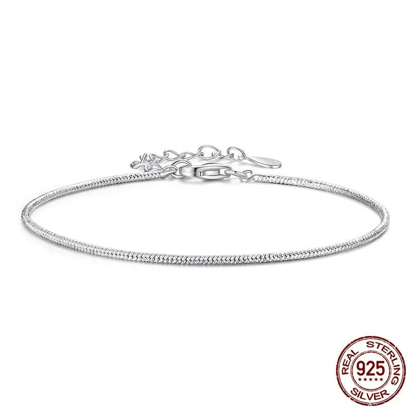 S925 sterling silver snake bones chain bracelet for women with electroplated BSB226 finish and bone-shaped links
