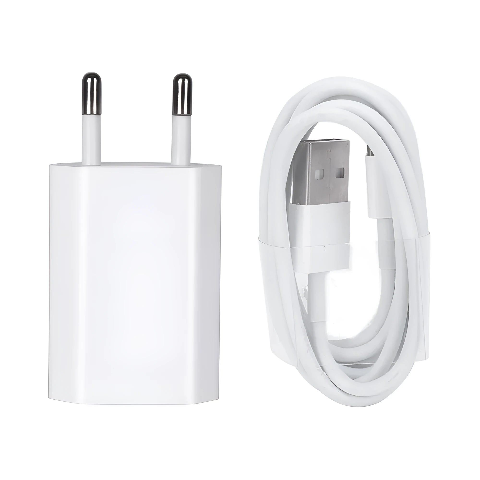 5V 2A USB wall charger compatible with iPhone and iPad models with cable options