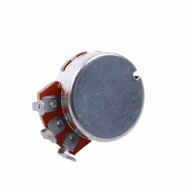 Metal electric guitar control knob for tone and volume potentiometers.