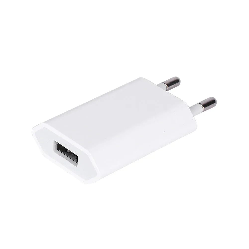 5V 2A USB wall charger compatible with iPhone and iPad models with cable options