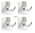 Compact manual food chopper with stainless steel blades for chopping vegetables, garlic, and ginger.