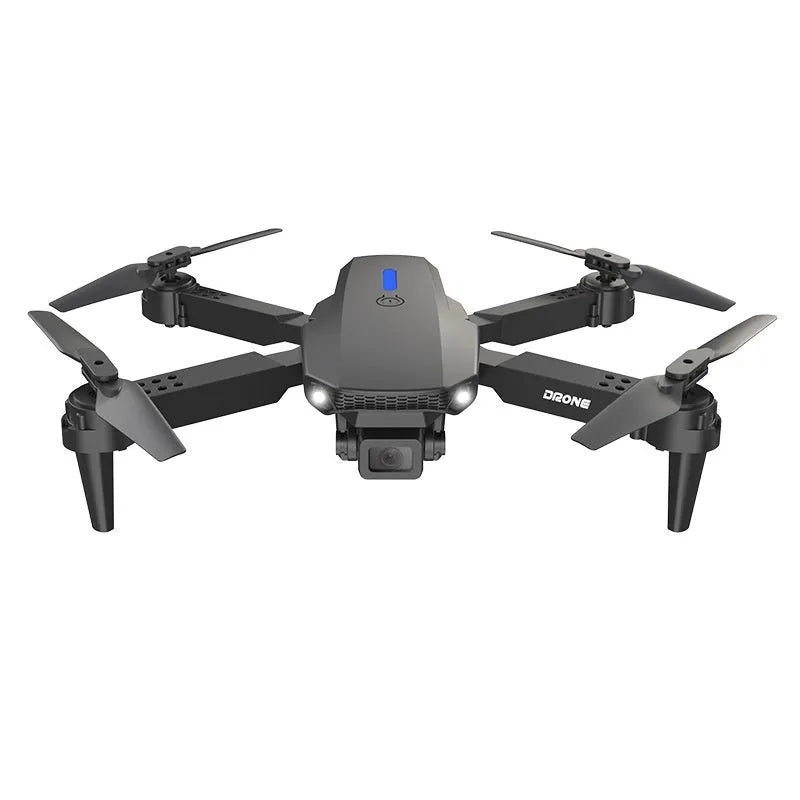 Black UAV aerial photography drone with four rotors, folding frame under 30 cm, optical flow positioning system