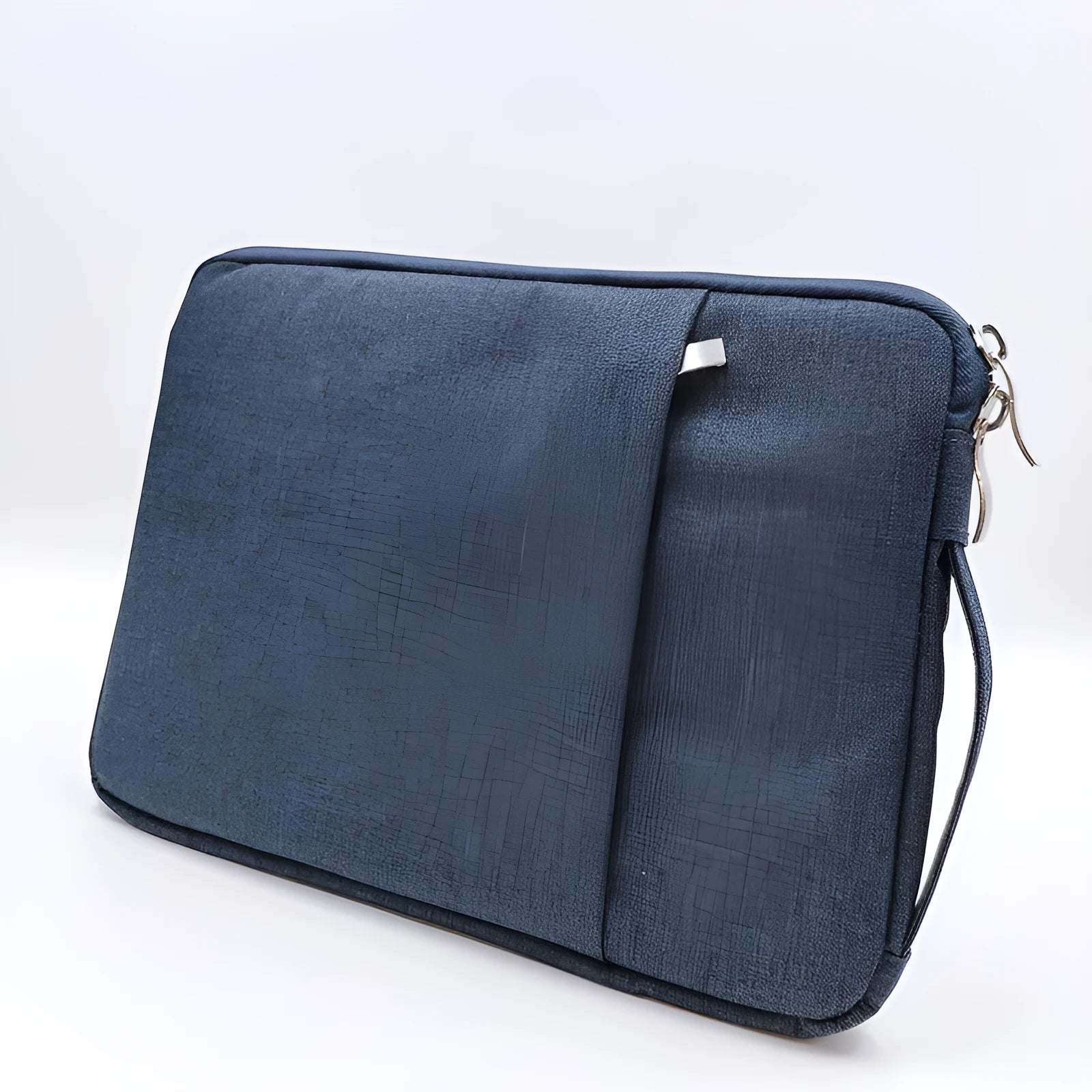 Grey canvas leather-style protective case for a Pro 12.9 tablet with a handbag design.