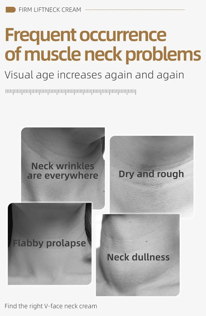 120ml neck firming cream with massage roller applicator for lifting and skin elasticity improvement