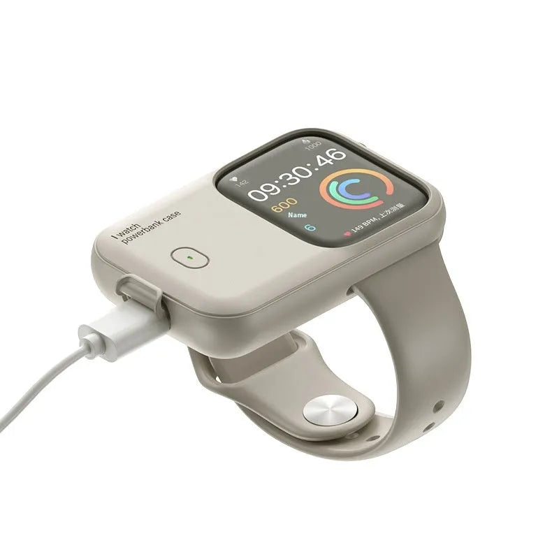 Apple Watch portable wireless charging case power bank with silicone protective cover