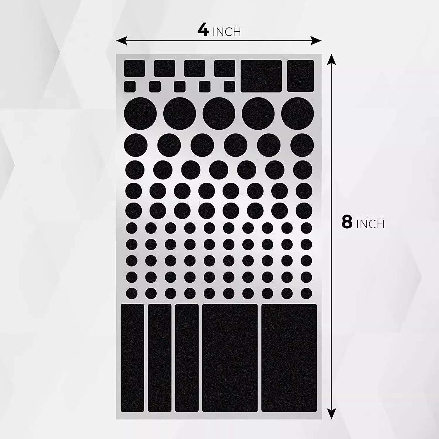 Black adhesive stickers for covering LED lights on air conditioning units and electronic devices