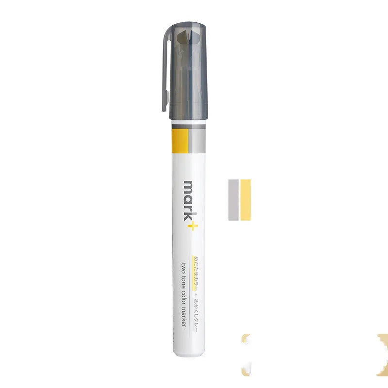 Mark+ series fibre-tipped colour marker pen in green, grey blue, grey pink, grey yellow, pink, or yellow.
