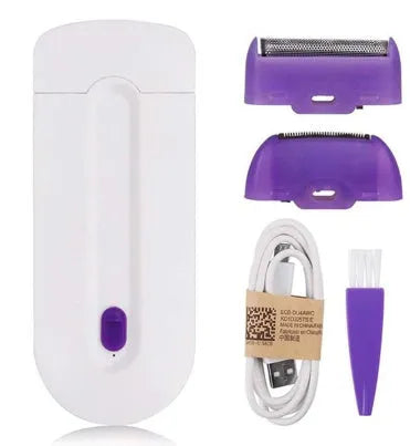 Electric hair removal instrument with foil head, rechargeable, for women's painless facial and body hair removal