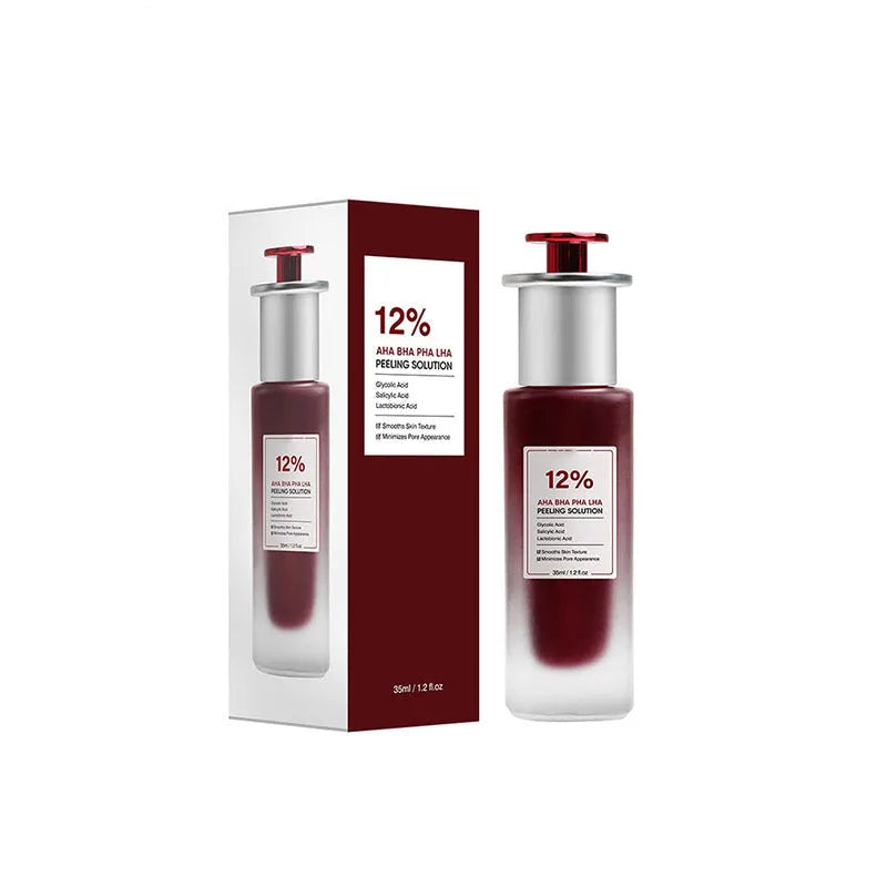 Facial exfoliating care essence solution in 30ml or 35ml bottle options