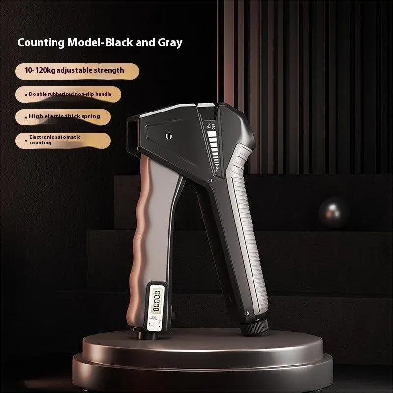 Adjustable hand grip strengthener with 5-60kg resistance range in various colour options